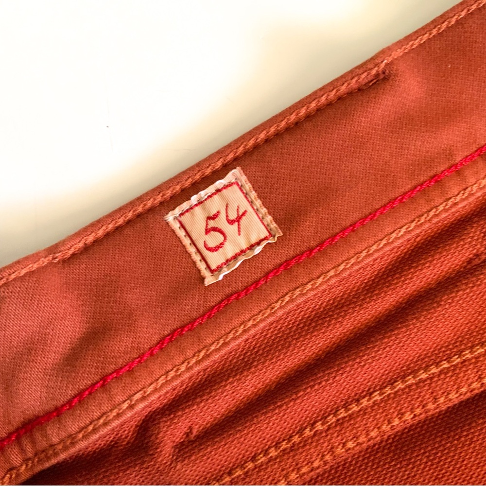 Pescarolo Rust Orange Cotton Pants Made in Italy - Picture 5 of 12